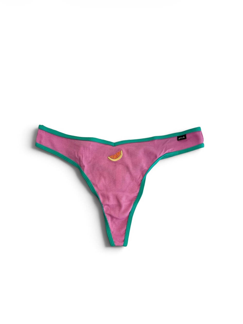 Pink & Green Watermelon Cotton Thong Panty | XS | NIP